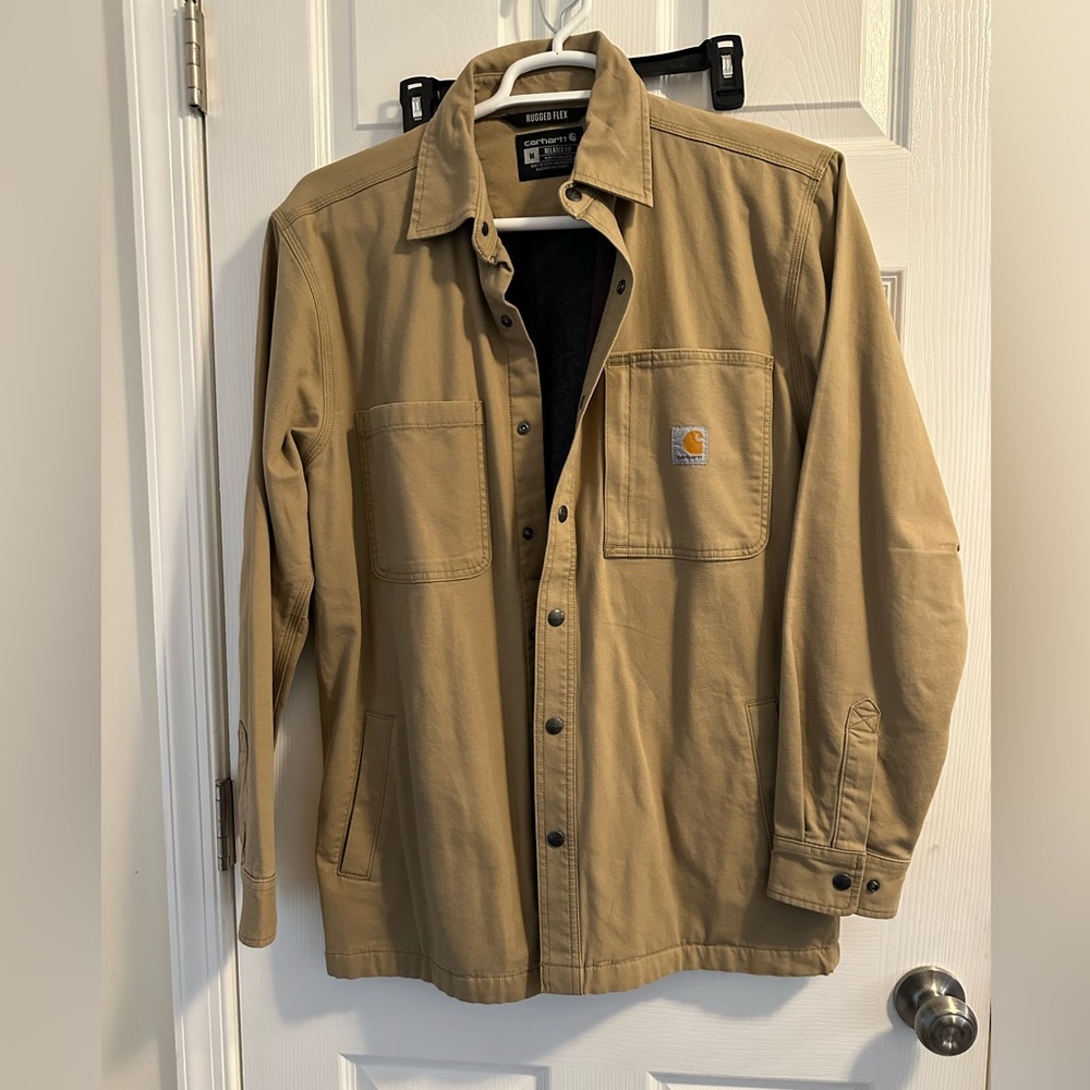 Men’s carhartt rugged flex relaxed fit fleece lined shirt jacket